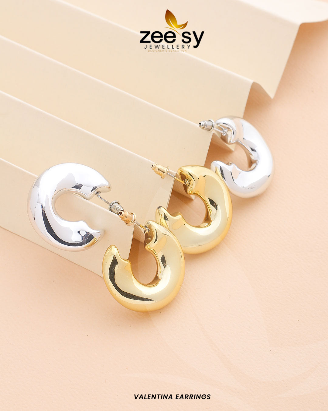 Valentina Earrings - by - Libasekhas UK - Registered Vendor of : Zeesy - 100% Original Designer Dresss