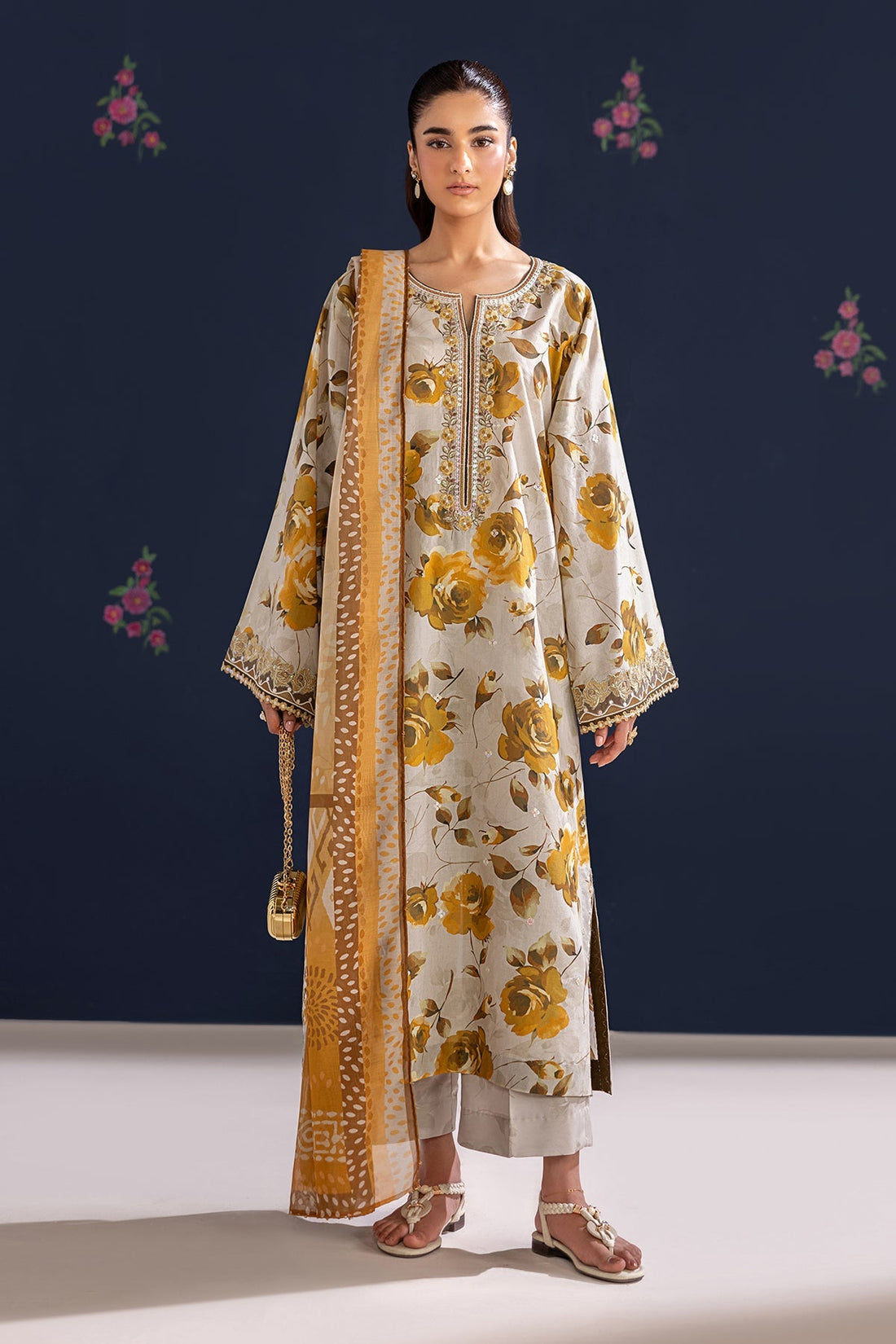 Baroque | Luxury Summer Pret | UF-4462 - by Libasekhas UK - Registered Vendor of : Baroque - 100% Original Designer Dress