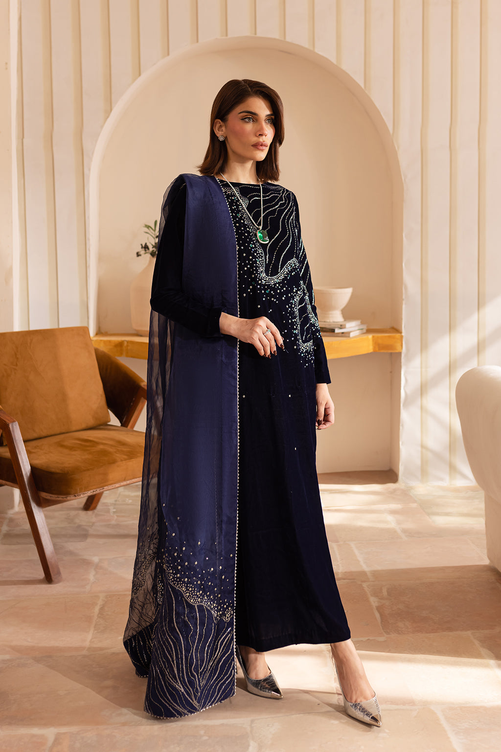 Vanya | Velvet Formals 24 |  KV-50 - by - Libasekhas UK - Registered Vendor of : Vanya - 100% Original Designer Dresss