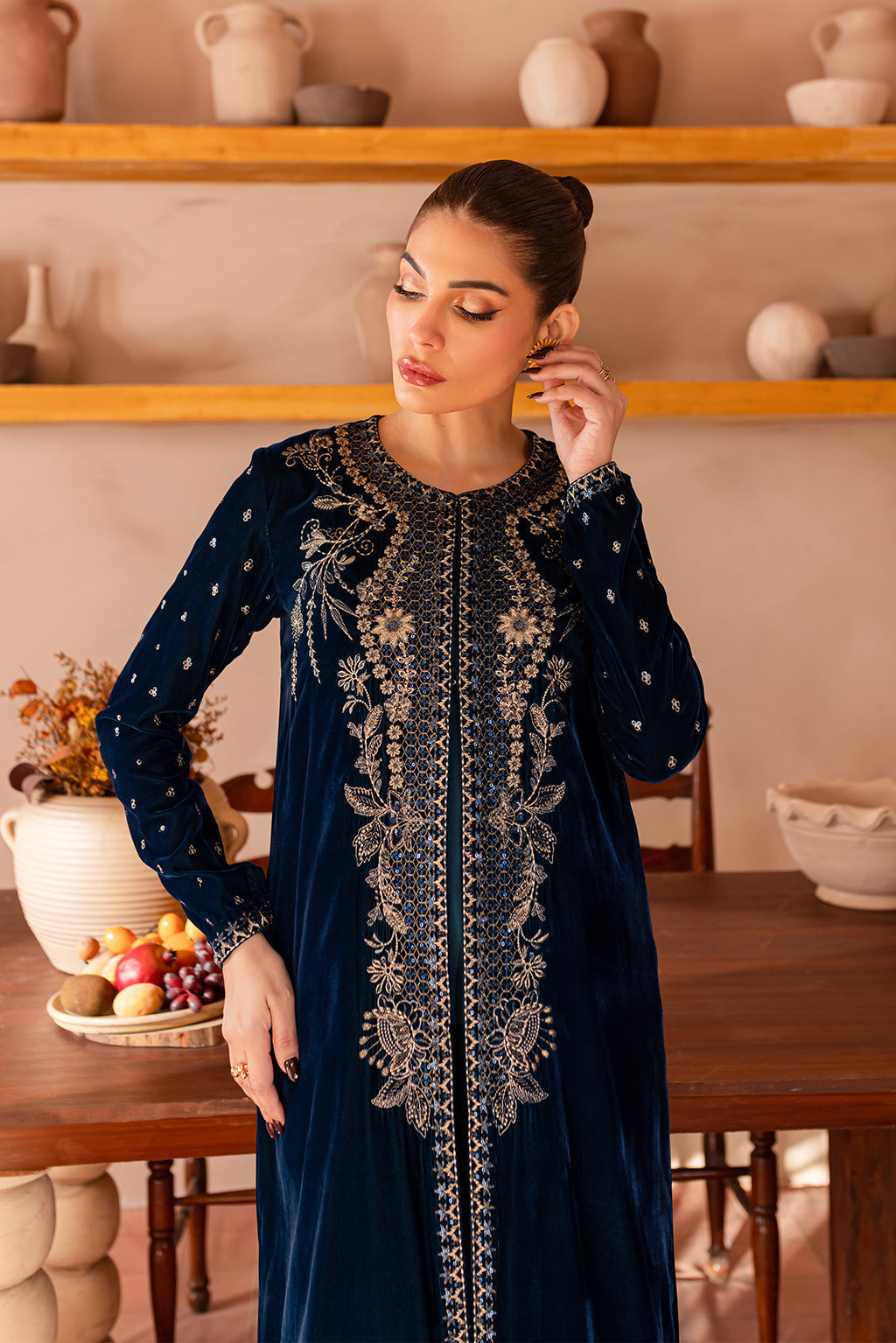 Vanya | Velvet Formals 24 |  KV-54 - by - Libasekhas UK - Registered Vendor of : Vanya - 100% Original Designer Dresss