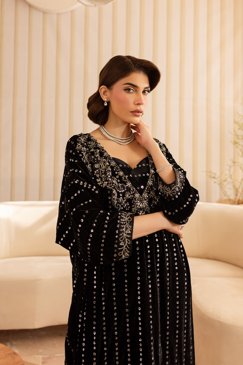 Vanya | Velvet Formals 24 |  KV-53 - by - Libasekhas UK - Registered Vendor of : Vanya - 100% Original Designer Dresss