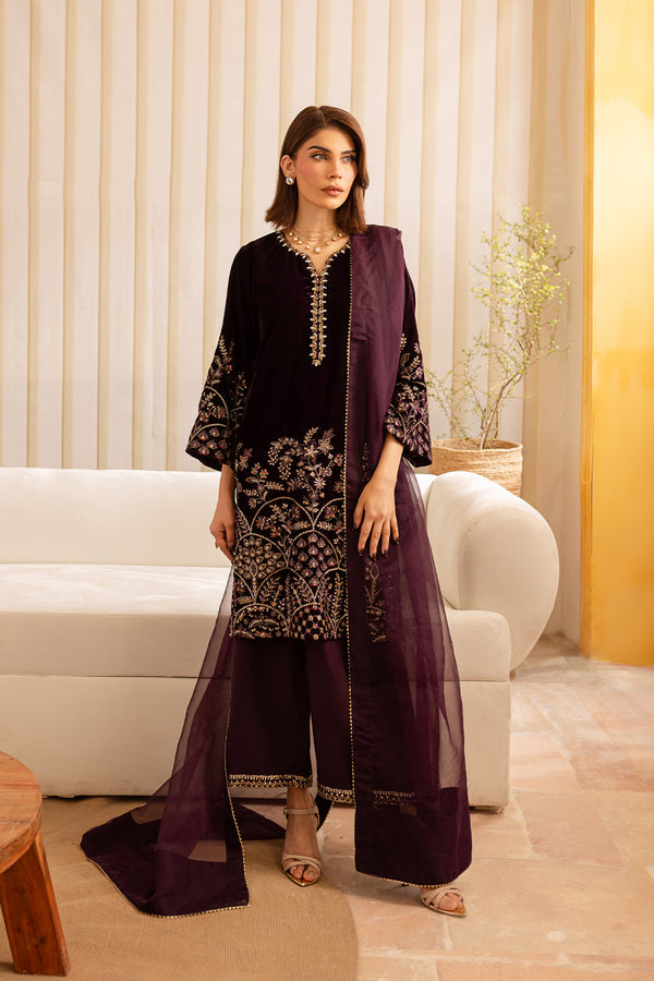 Vanya | Velvet Formals 24 |  KV-52 - by - Libasekhas UK - Registered Vendor of : Vanya - 100% Original Designer Dresss