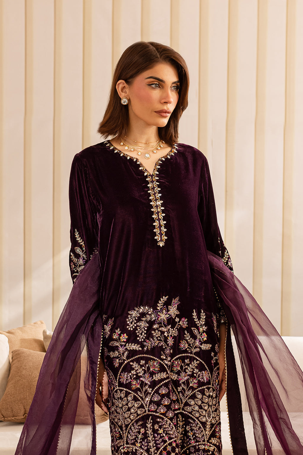 Vanya | Velvet Formals 24 |  KV-52 - by - Libasekhas UK - Registered Vendor of : Vanya - 100% Original Designer Dresss