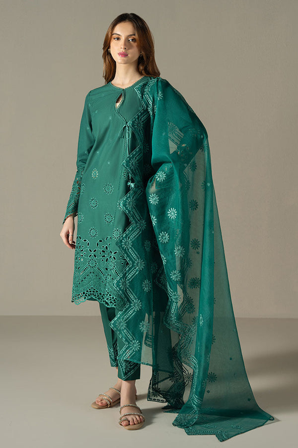 Cross Stitch | Chikankari Lawn 25 | VERDENT FLORA - by - Libasekhas UK - Registered Vendor of : Cross Stitch - 100% Original Designer Dresss
