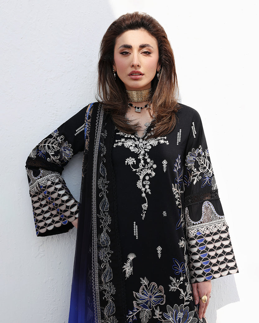 Roheenaz | Floral Reverie Luxury Lawn | Vogue Theory - by Libasekhas UK - Registered Vendor of : Roheenaz - 100% Original Designer Dress