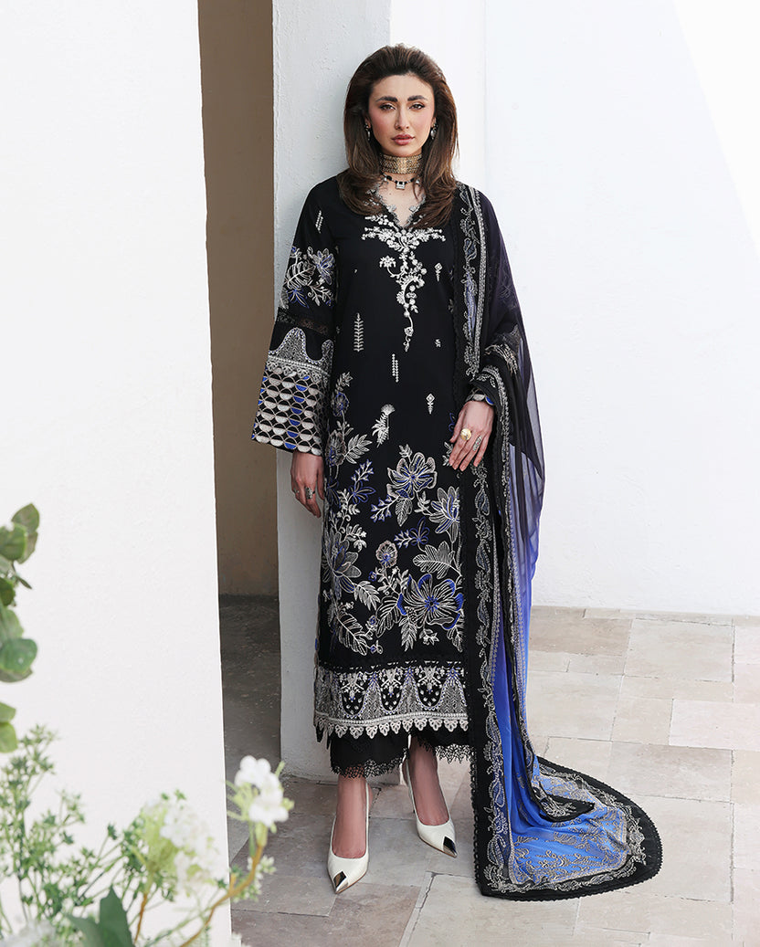 Roheenaz | Floral Reverie Luxury Lawn | Vogue Theory - by Libasekhas UK - Registered Vendor of : Roheenaz - 100% Original Designer Dress