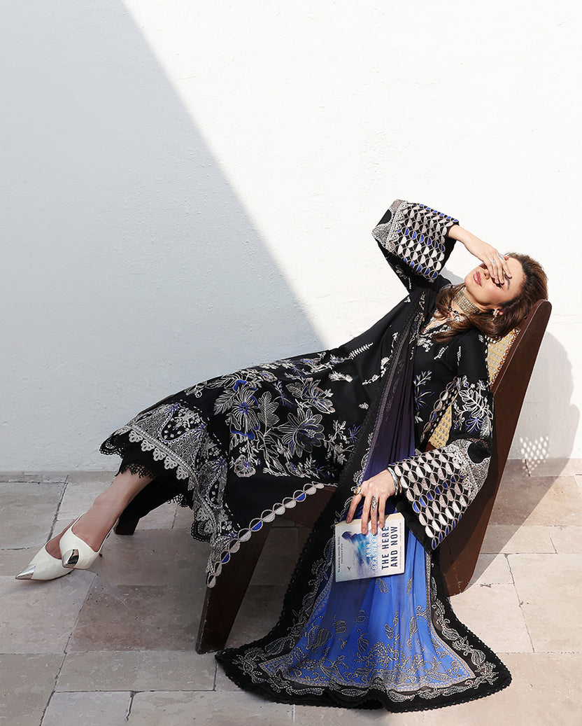 Roheenaz | Floral Reverie Luxury Lawn | Vogue Theory - by Libasekhas UK - Registered Vendor of : Roheenaz - 100% Original Designer Dress