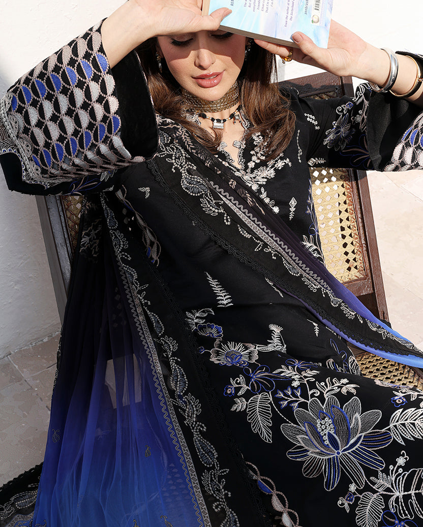 Roheenaz | Floral Reverie Luxury Lawn | Vogue Theory - by Libasekhas UK - Registered Vendor of : Roheenaz - 100% Original Designer Dress