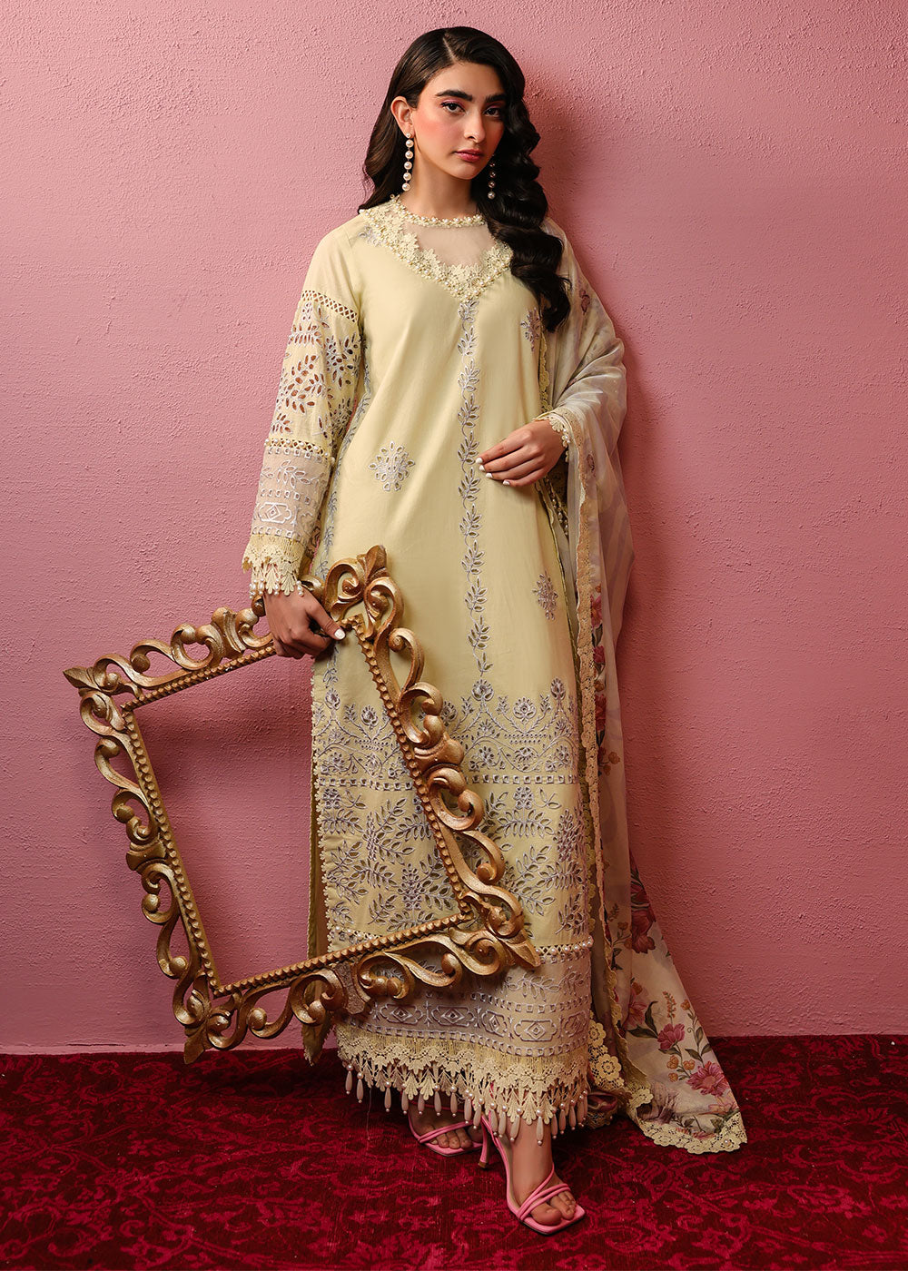 Al Karam | Schiffli Capsule | RTS | SHIRT, TROUSER & DUPATTA 4 - by Libasekhas UK - Registered Vendor of : Al Karam - 100% Original Designer Dress