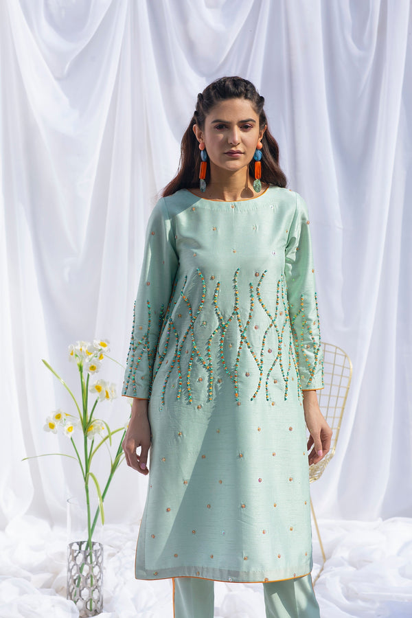 Hana | Viridity Ready to Wear | SWISS MINT-VRT-002 - by - Libasekhas UK - Registered Vendor of : Hana - 100% Original Designer Dresss
