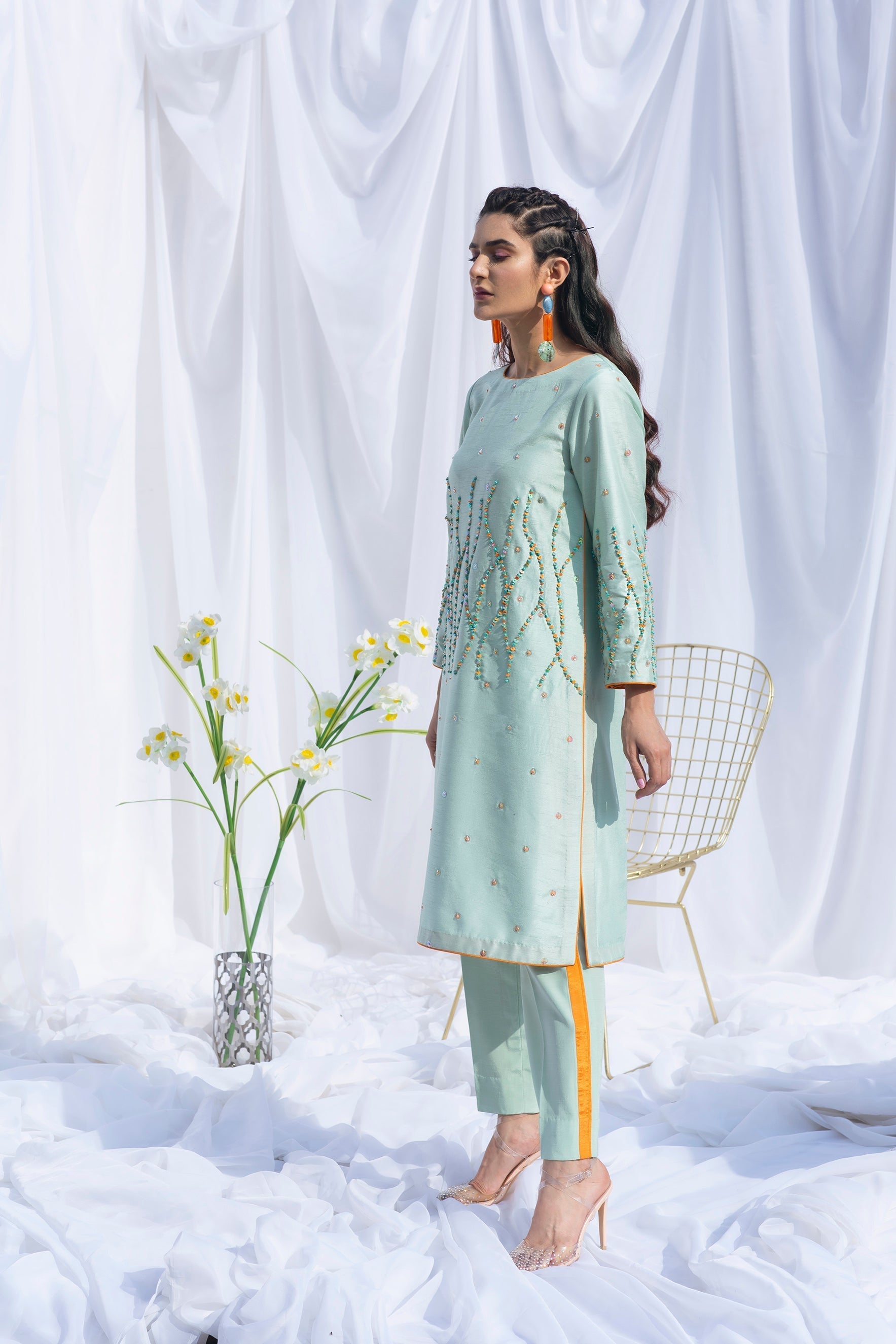 Hana | Viridity Ready to Wear | SWISS MINT-VRT-002 - by - Libasekhas UK - Registered Vendor of : Hana - 100% Original Designer Dresss