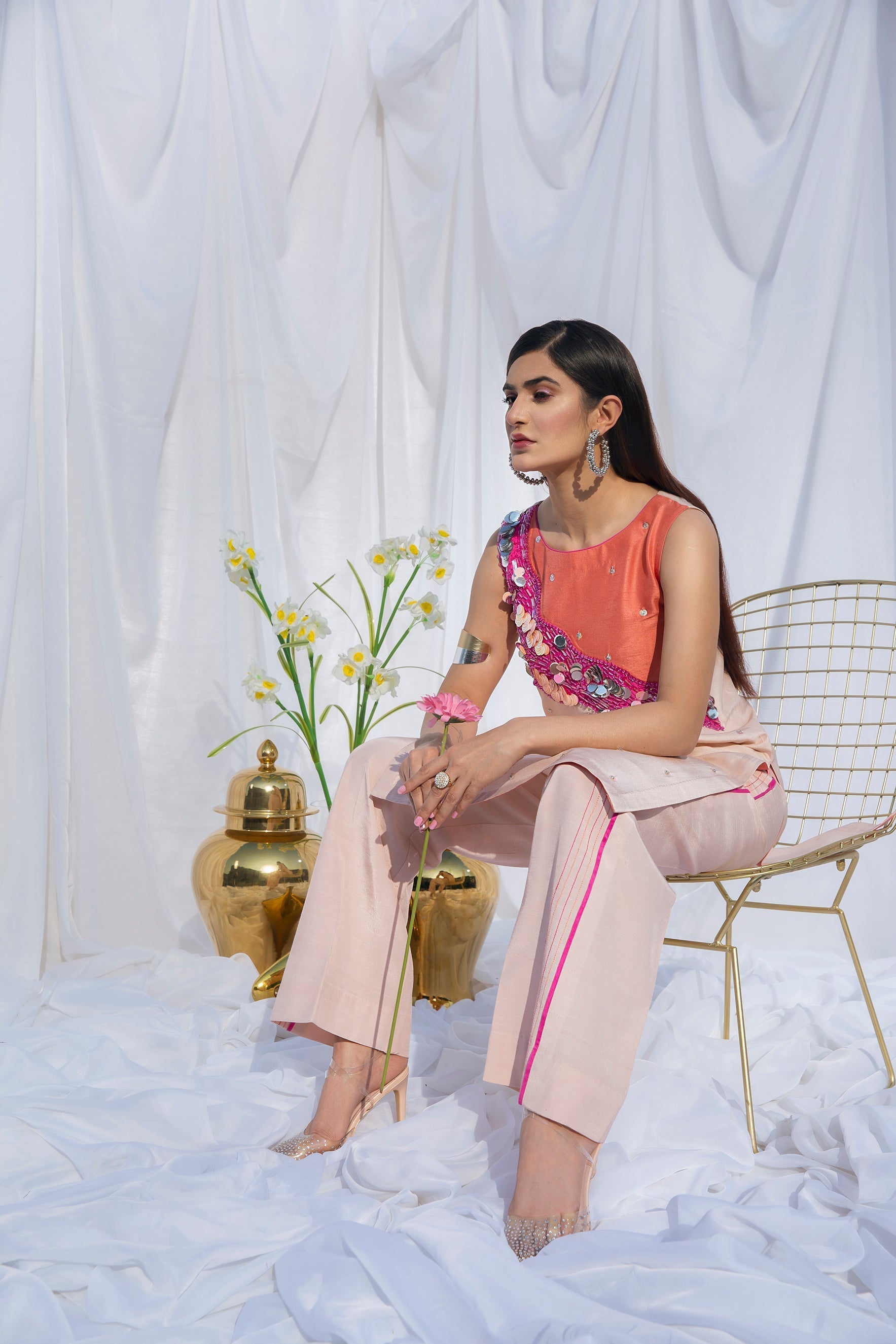 Hana | Viridity Ready to Wear | Carnation-VRT-003 - by - Libasekhas UK - Registered Vendor of : Hana - 100% Original Designer Dresss