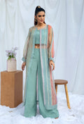 Hana | Viridity Ready to Wear | Island Teal -VRT-009 - by - Libasekhas UK - Registered Vendor of : Hana - 100% Original Designer Dresss