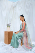 Hana | Viridity Ready to Wear | Island Teal -VRT-009 - by - Libasekhas UK - Registered Vendor of : Hana - 100% Original Designer Dresss