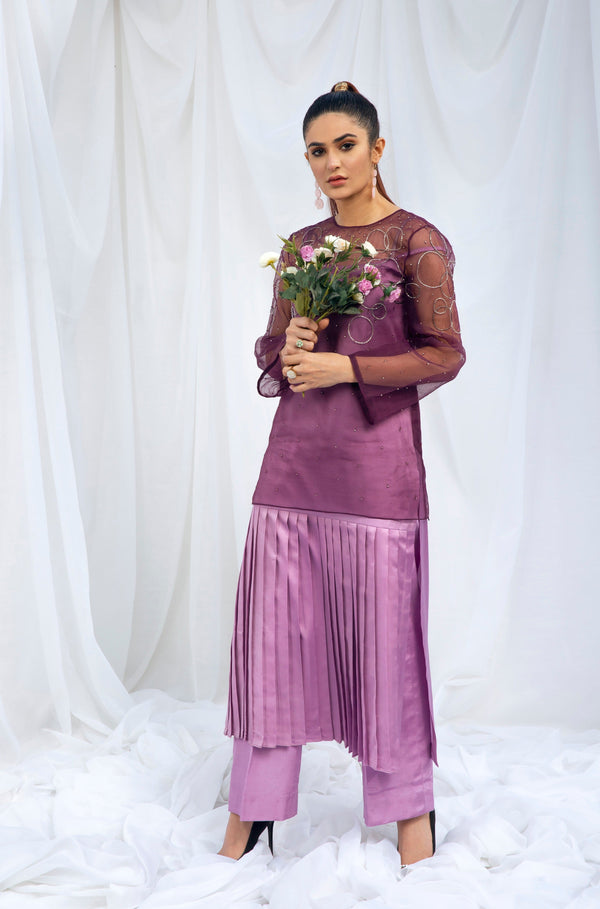 Hana | Viridity Ready to Wear | Peri-Winkle -VRT-010 - by - Libasekhas UK - Registered Vendor of : Hana - 100% Original Designer Dresss
