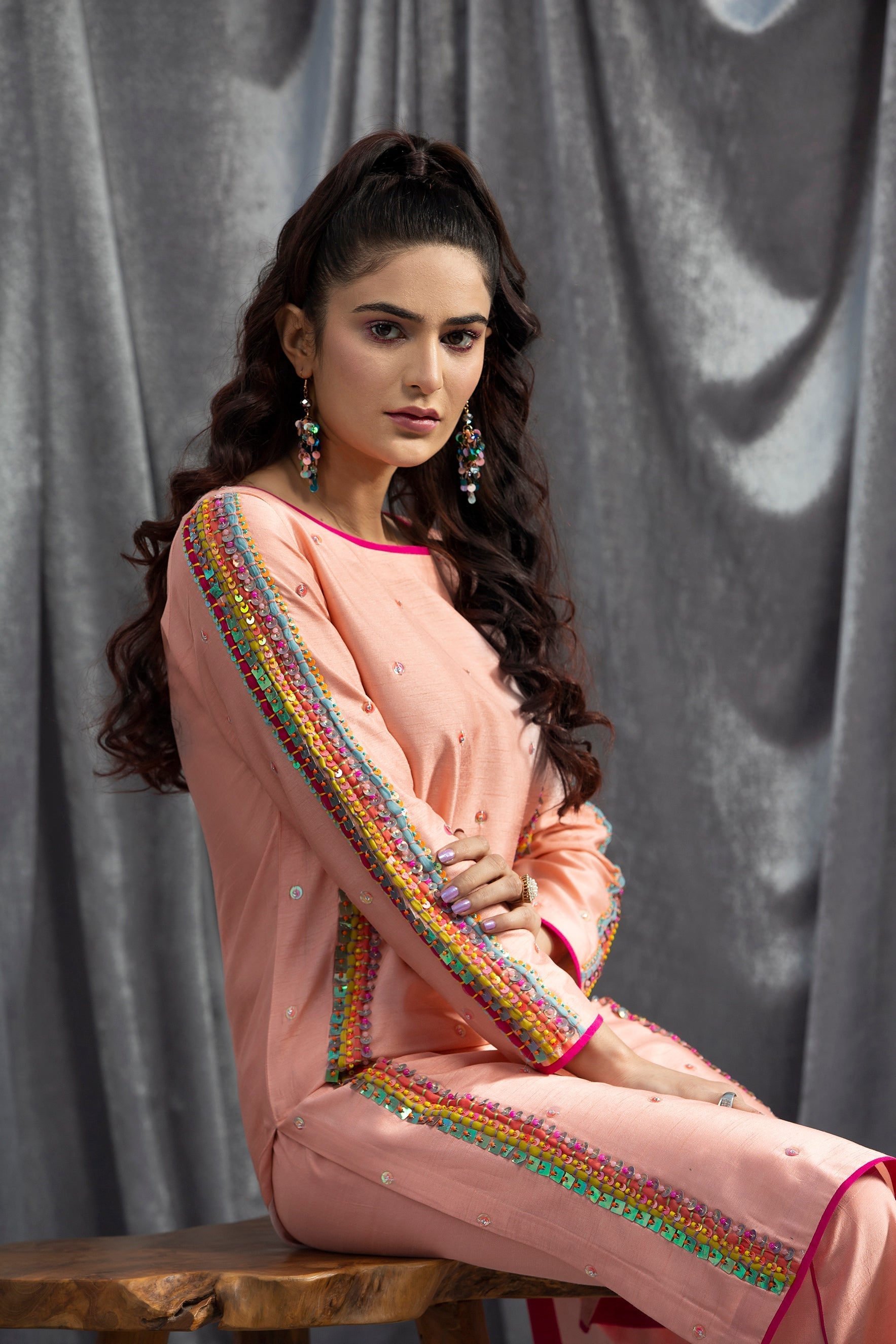 Hana | Viridity Ready to Wear | SALMON-VRT-001 - by - Libasekhas UK - Registered Vendor of : Hana - 100% Original Designer Dresss