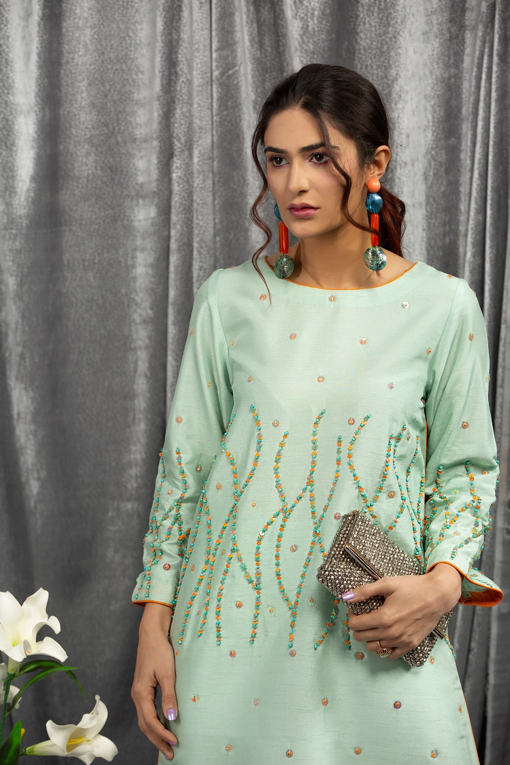 Hana | Viridity Ready to Wear | SWISS MINT-VRT-002 - by - Libasekhas UK - Registered Vendor of : Hana - 100% Original Designer Dresss