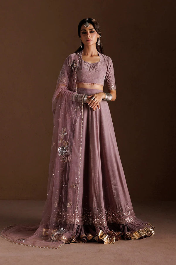 Iznik| Velvet'26 | Lilac Lehnga choli-IV-82 Embroidered Velvet