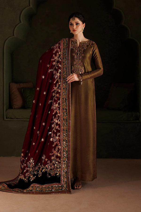 Iznik| Velvet'26 | Trouser-Shirt & Velvet Shawls -IV-83 Dyed Cosmos Silk