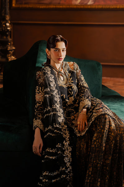 Afrozeh | Hayat Formals 25 | Sarave, L / Black / Raw Silk Afrozeh | Hayat Formals 25 | Sarave, L / Black / Raw Silk