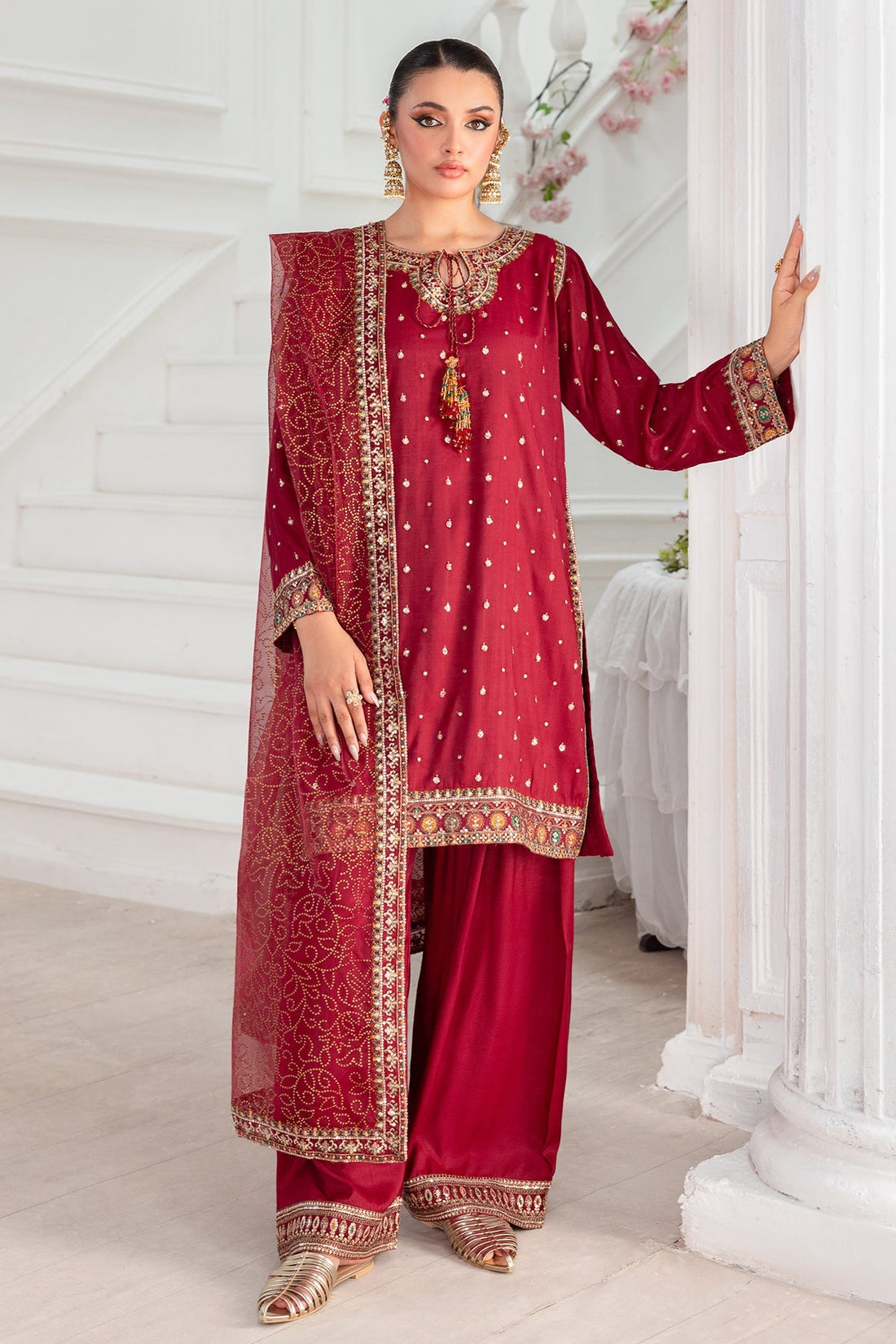 Charizma | Festive Pret | CMA-5-048 R - by Libasekhas UK - Registered Vendor of : Charizma - 100% Original Designer Dress