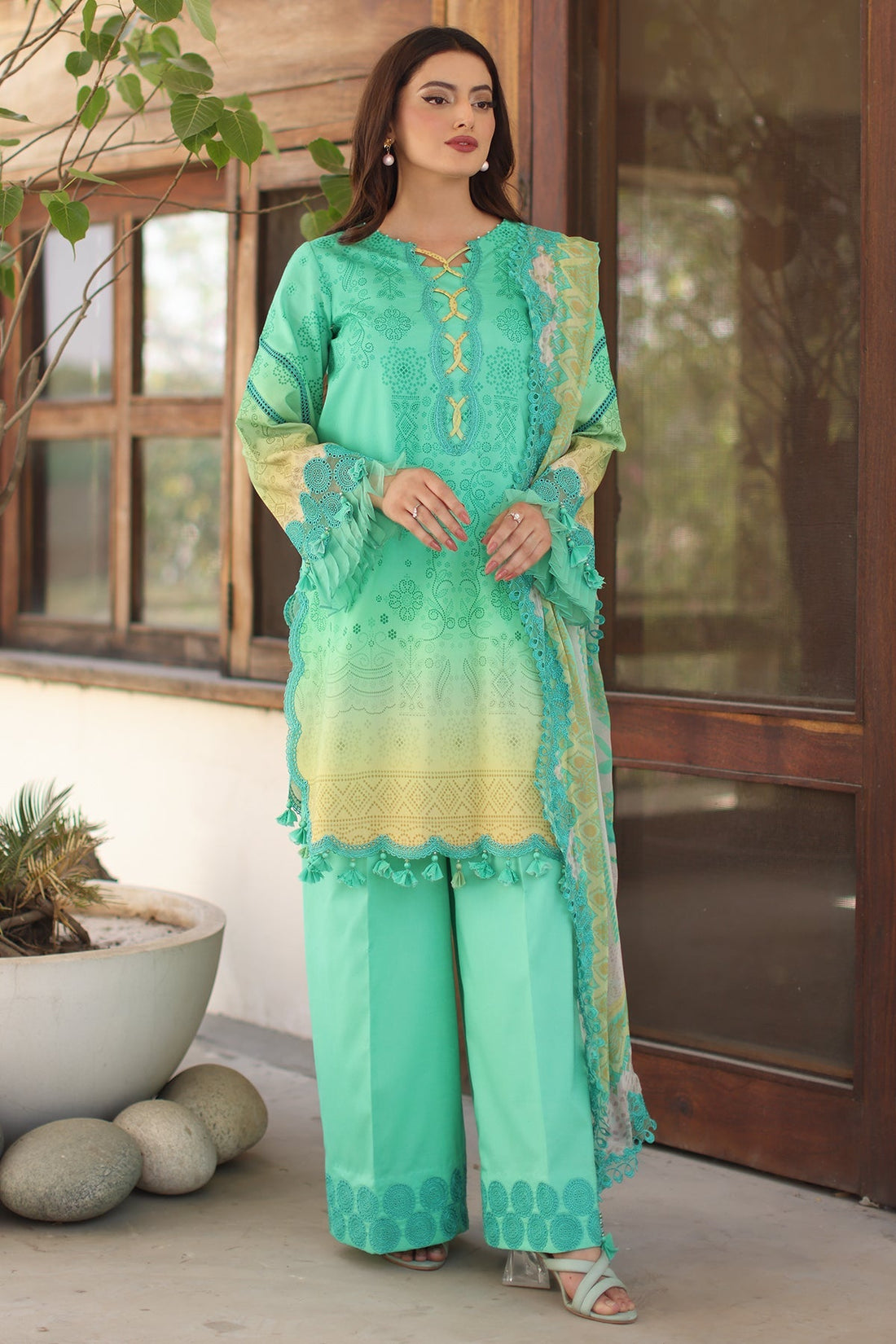 Charizma | Infinity Lawn | 3-PC UNSTITCHED EMBROIDERED LAWN COLLECTION IN6-08 - by Libasekhas UK - Registered Vendor of : Charizma - 100% Original Designer Dress