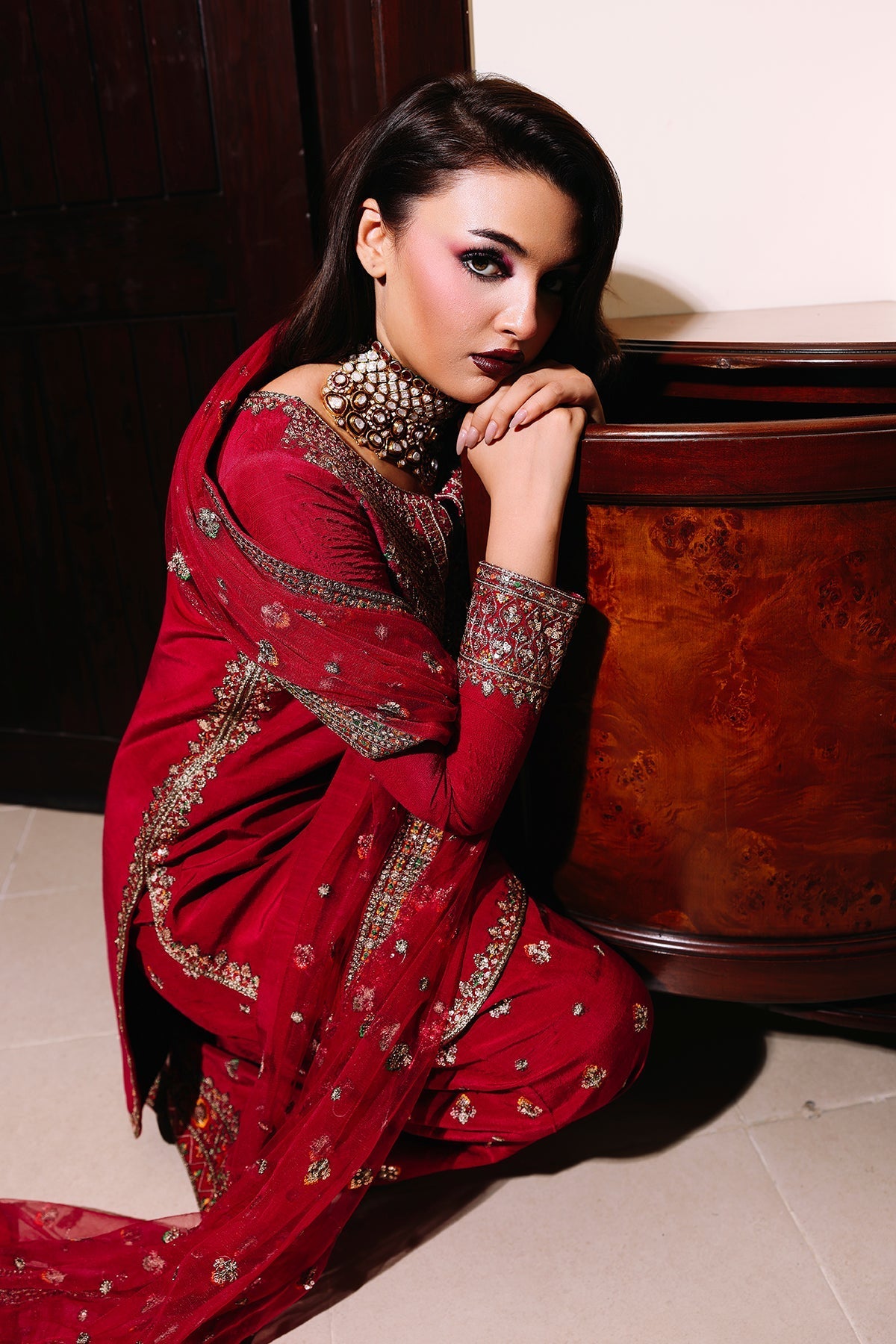 Charizma | Festive Pret | CMA-5-093 R - by Libasekhas UK - Registered Vendor of : Charizma - 100% Original Designer Dress