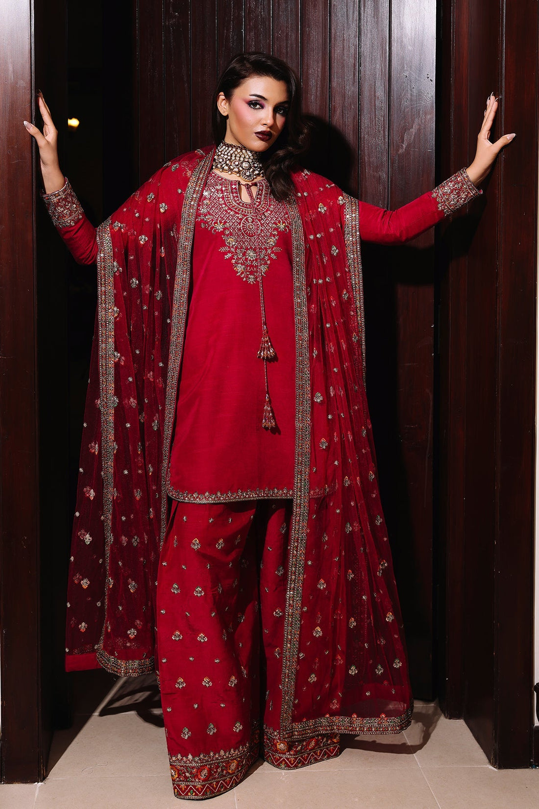 Charizma | Festive Pret | CMA-5-093 R - by Libasekhas UK - Registered Vendor of : Charizma - 100% Original Designer Dress