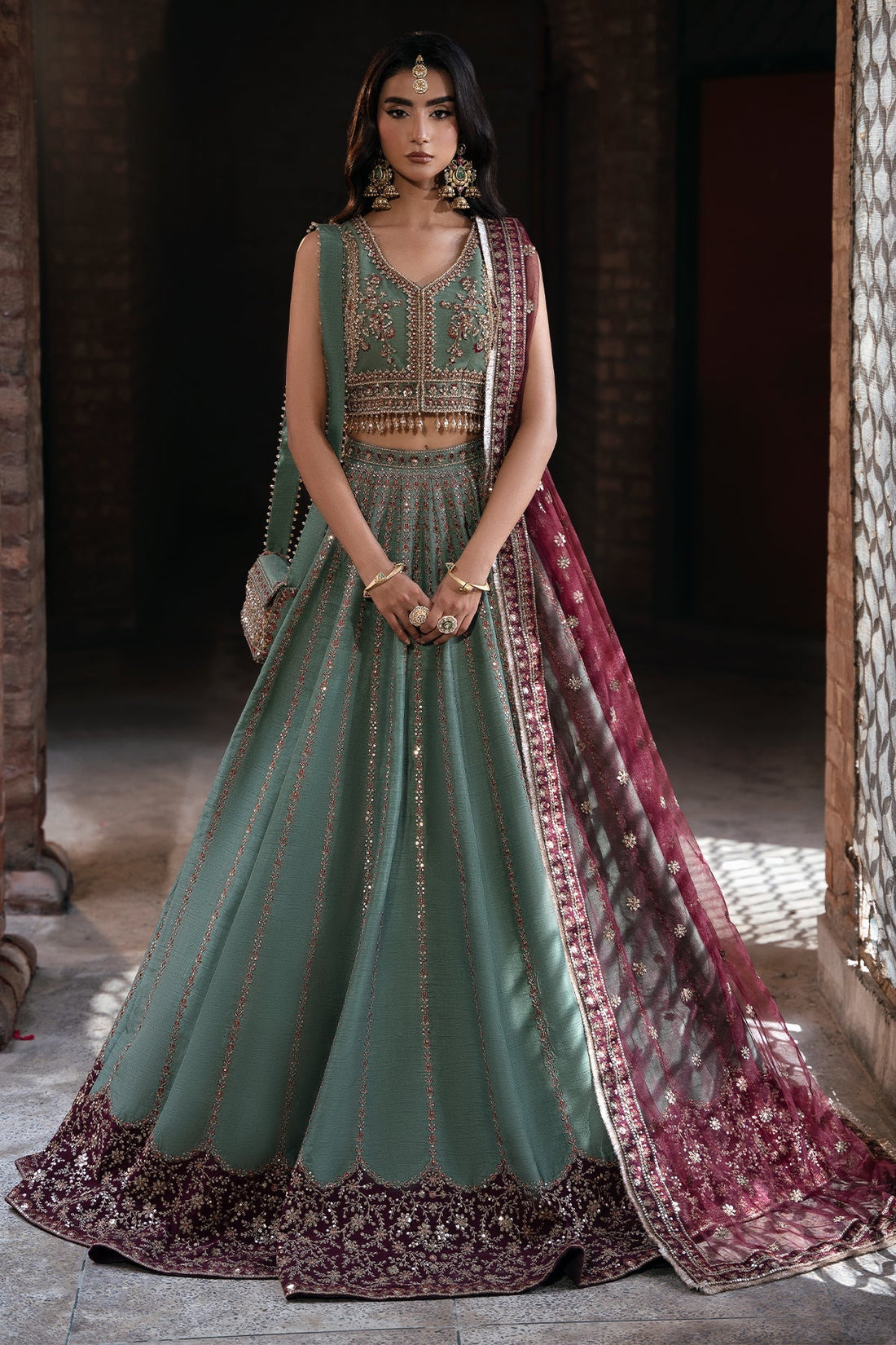 Mina Kashif | Virsa Wedding Formals | Noor-e-saba - by Libasekhas UK - Registered Vendor of : Mina Kashif - 100% Original Designer Dress
