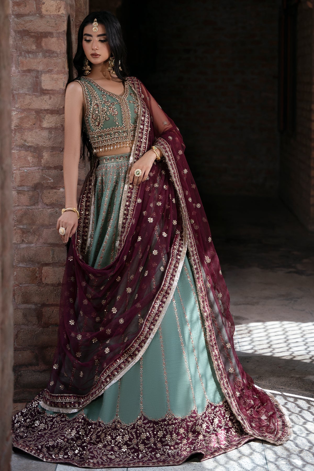 Mina Kashif | Virsa Wedding Formals | Noor-e-saba - by Libasekhas UK - Registered Vendor of : Mina Kashif - 100% Original Designer Dress