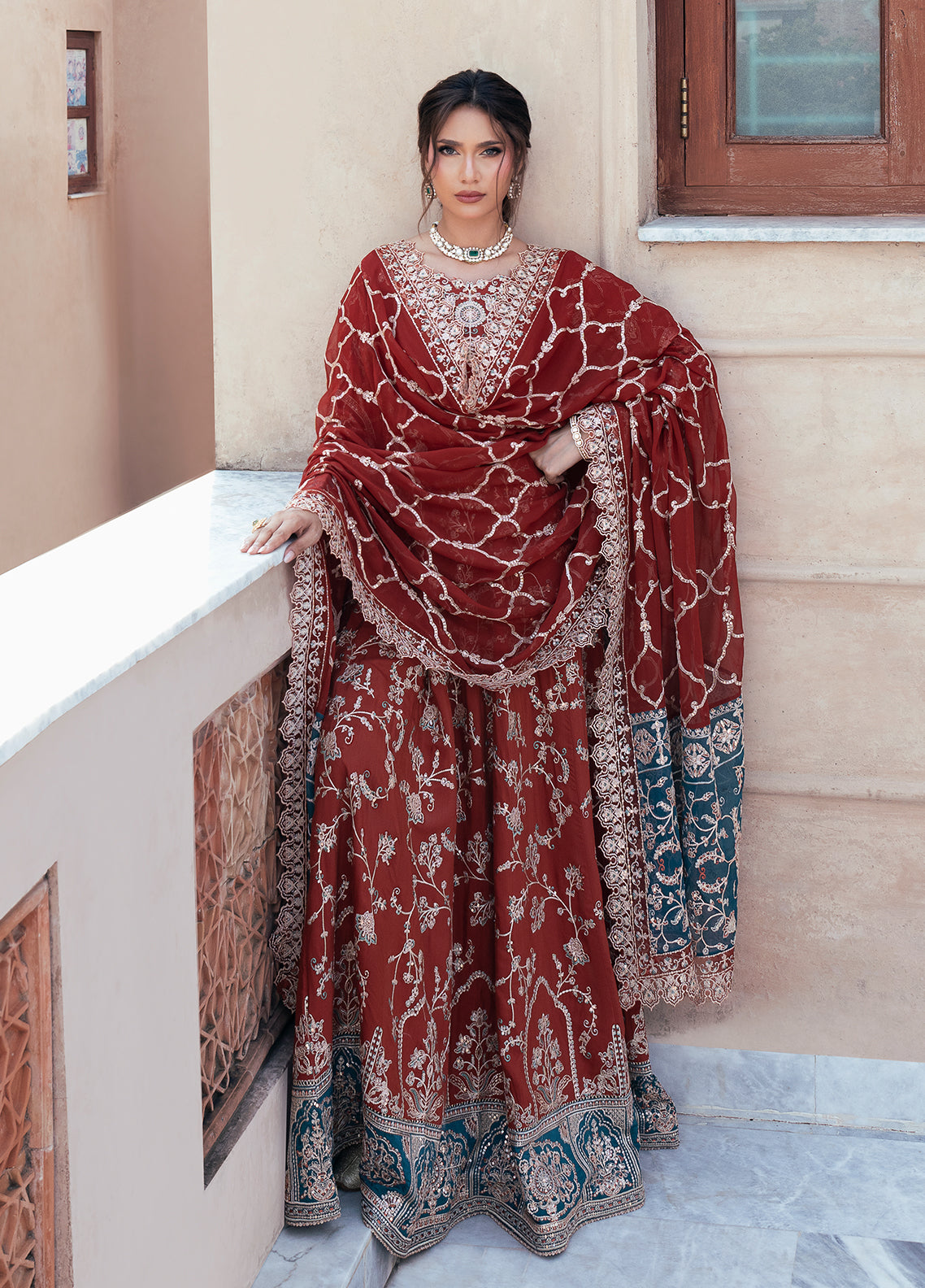 Sahane | Rusukh Premium Formals 26 | FU6604 Renisa - RUSUKH - by Libasekhas UK - Registered Vendor of : Sahane - 100% Original Designer Dress