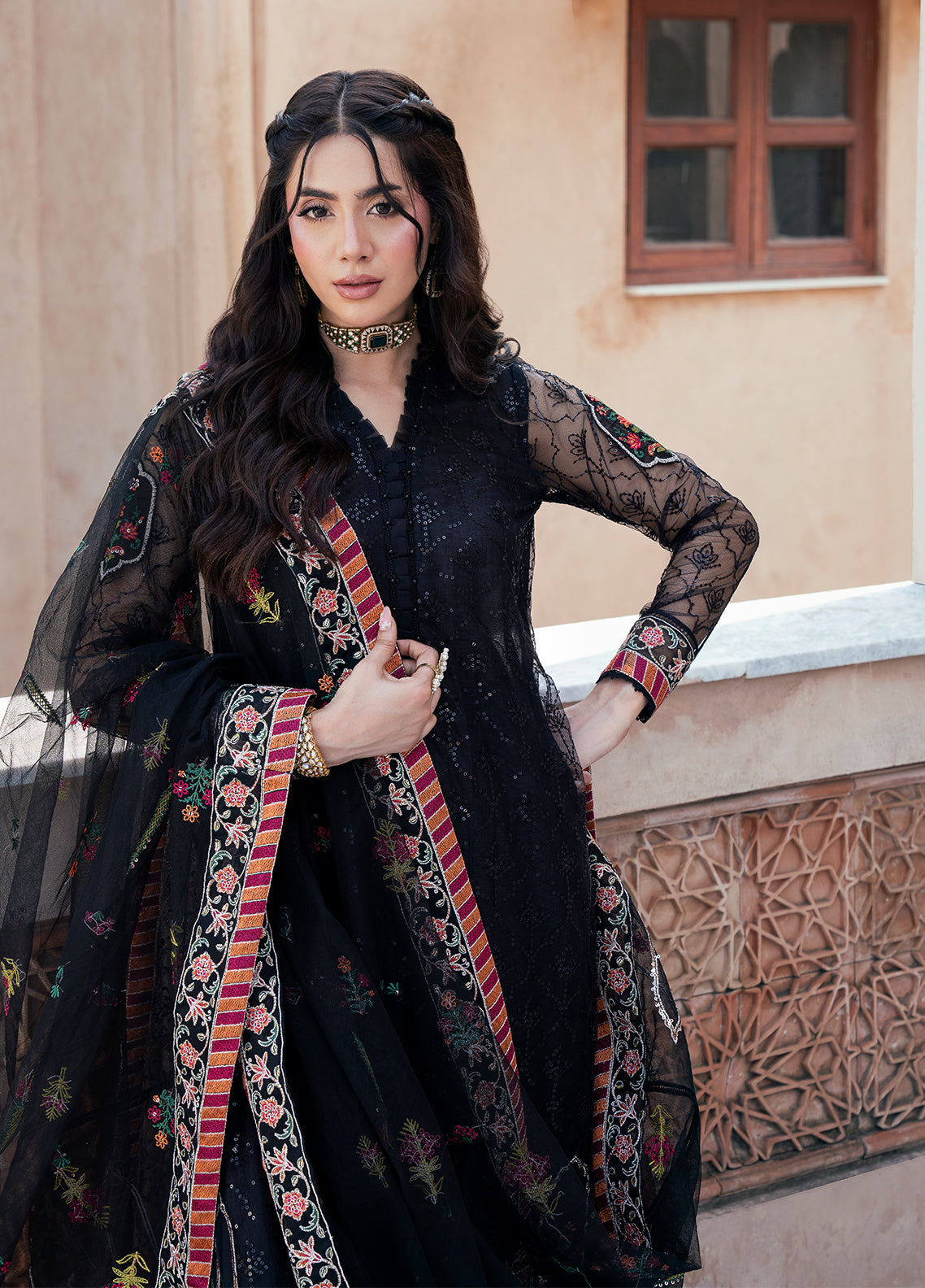 Sahane | Rusukh Premium Formals 26 | FU6608 Zahlia - RUSUKH - by Libasekhas UK - Registered Vendor of : Sahane - 100% Original Designer Dress