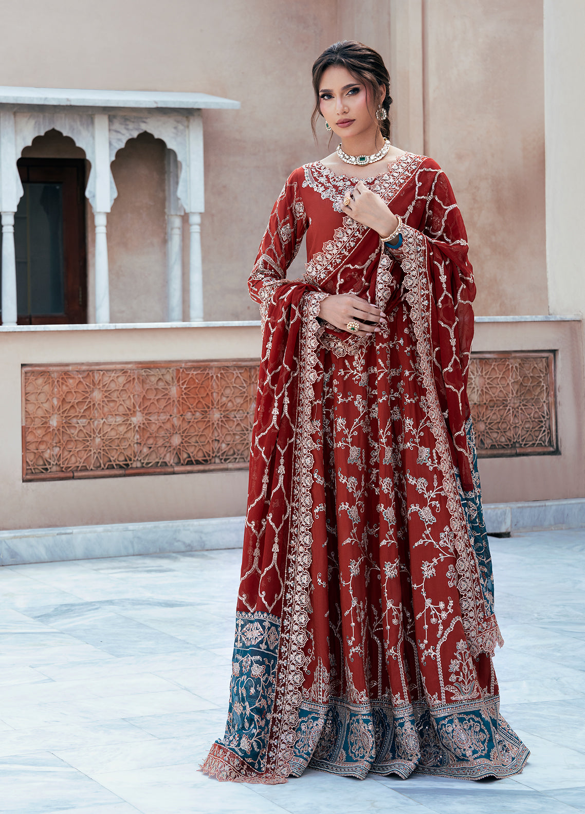 Sahane | Rusukh Premium Formals 26 | FU6604 Renisa - RUSUKH - by Libasekhas UK - Registered Vendor of : Sahane - 100% Original Designer Dress