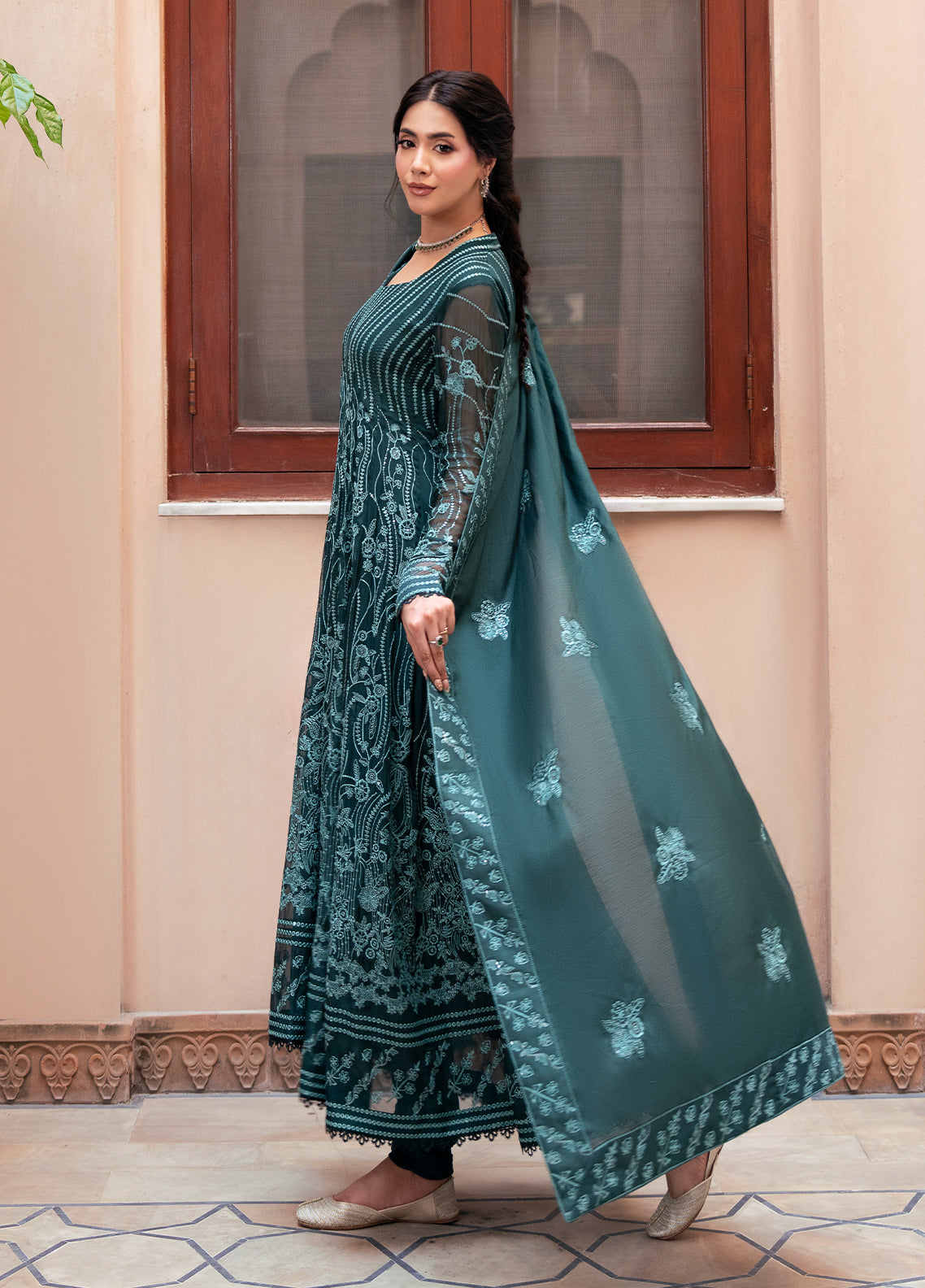 Sahane | Rusukh Premium Formals 26 | FU6610 Dilbaro- RUSUKH - by Libasekhas UK - Registered Vendor of : Sahane - 100% Original Designer Dress
