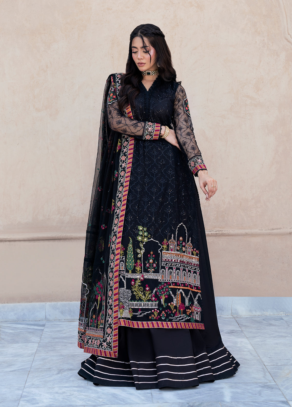 Sahane | Rusukh Premium Formals 26 | FU6608 Zahlia - RUSUKH - by Libasekhas UK - Registered Vendor of : Sahane - 100% Original Designer Dress