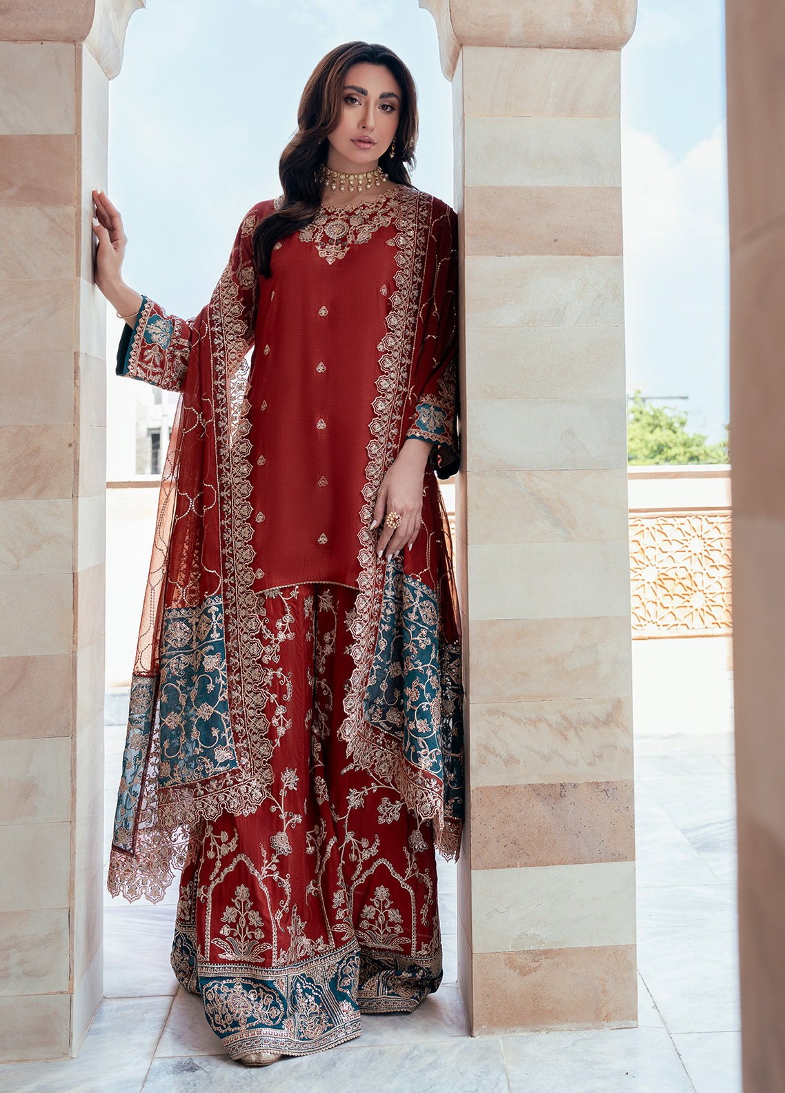 Sahane | Rusukh Premium Formals 26 | FU6604 Renisa - RUSUKH - by Libasekhas UK - Registered Vendor of : Sahane - 100% Original Designer Dress