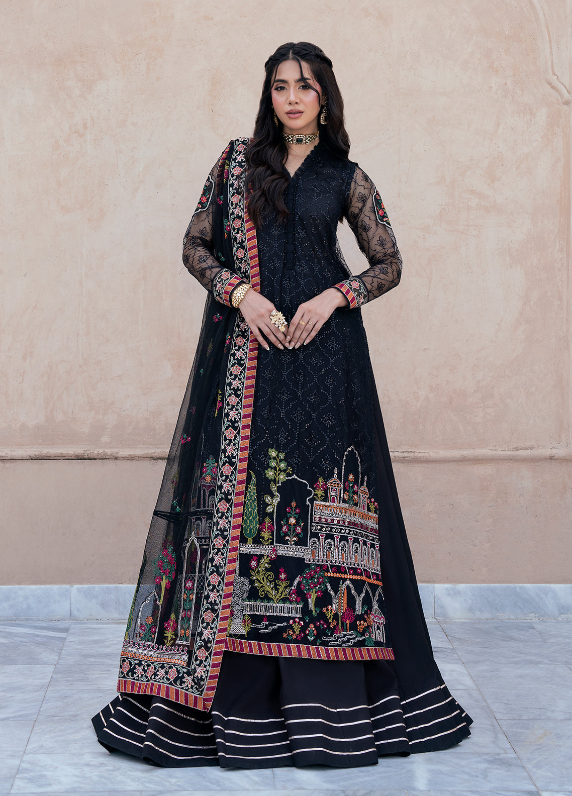 Sahane | Rusukh Premium Formals 26 | FU6608 Zahlia - RUSUKH - by Libasekhas UK - Registered Vendor of : Sahane - 100% Original Designer Dress
