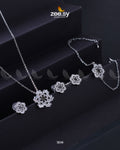 Snowflake Pendant Set - by - Libasekhas UK - Registered Vendor of : Zeesy - 100% Original Designer Dresss