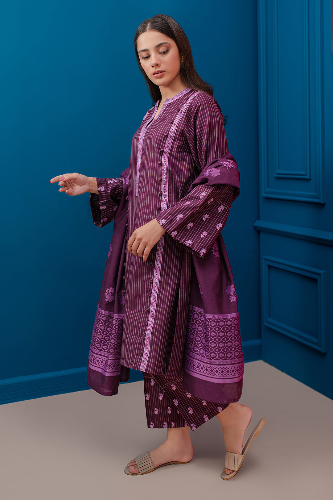 Zellbury | Winter Pret | Embroidered Kurta Dupatta Trouser - 1278 - by - Libasekhas UK - Registered Vendor of : Zellbury Women - 100% Original Designer Dresss