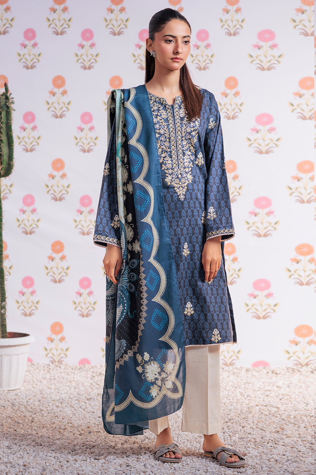 Zellbury | Summer Pret | Embroidered Kurta Dupatta - 2851 - by - Libasekhas UK - Registered Vendor of : Zellbury Women - 100% Original Designer Dresss