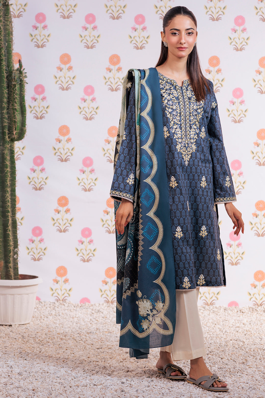 Zellbury | Summer Pret | Embroidered Kurta Dupatta - 2851 - by - Libasekhas UK - Registered Vendor of : Zellbury Women - 100% Original Designer Dresss