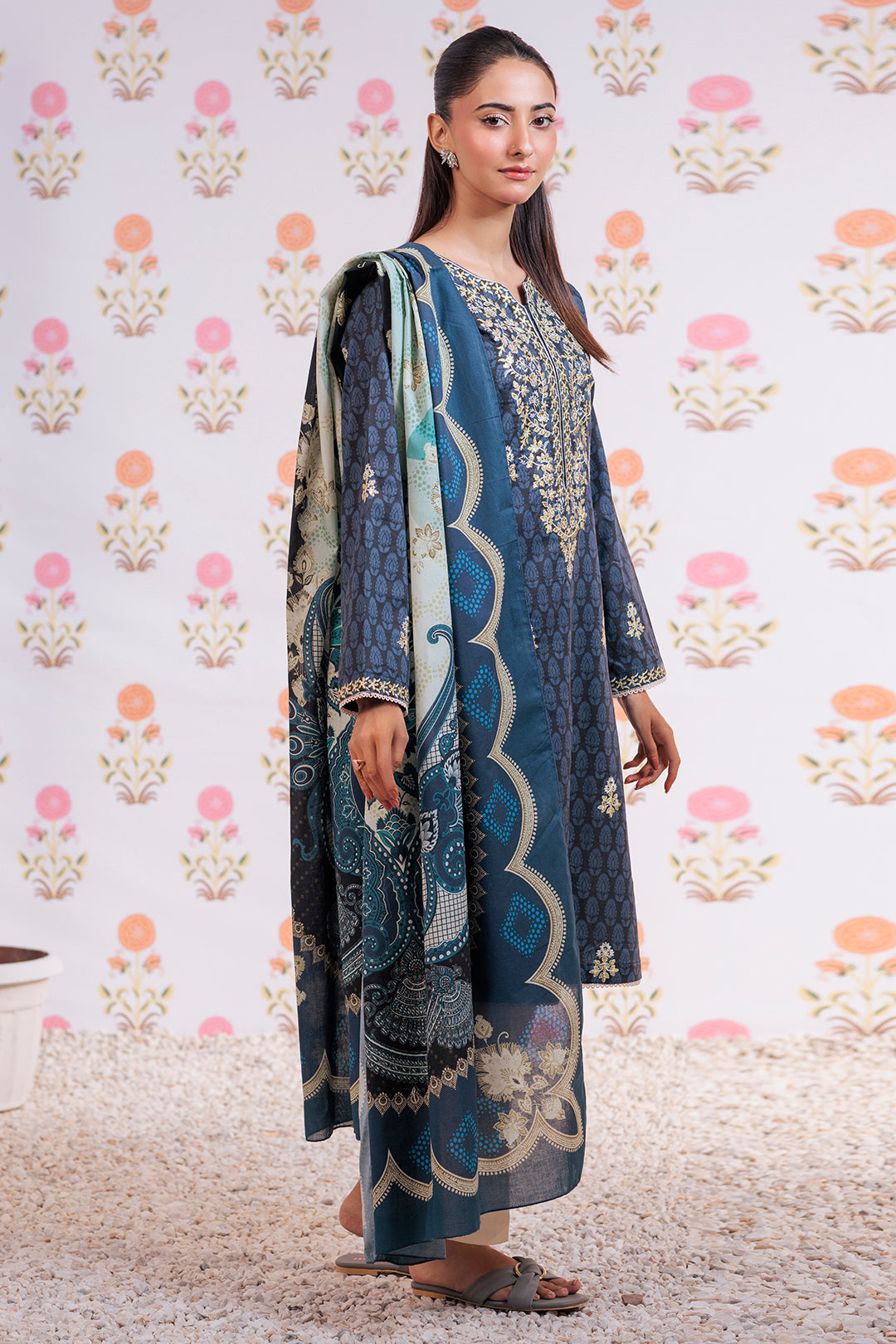 Zellbury | Summer Pret | Embroidered Kurta Dupatta - 2851 - by - Libasekhas UK - Registered Vendor of : Zellbury Women - 100% Original Designer Dresss