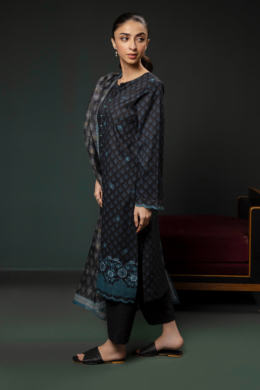 Zellbury | Summer Pret | Embroidered Kurta Dupatta Trouser - 2835 - by - Libasekhas UK - Registered Vendor of : Zellbury Women - 100% Original Designer Dresss