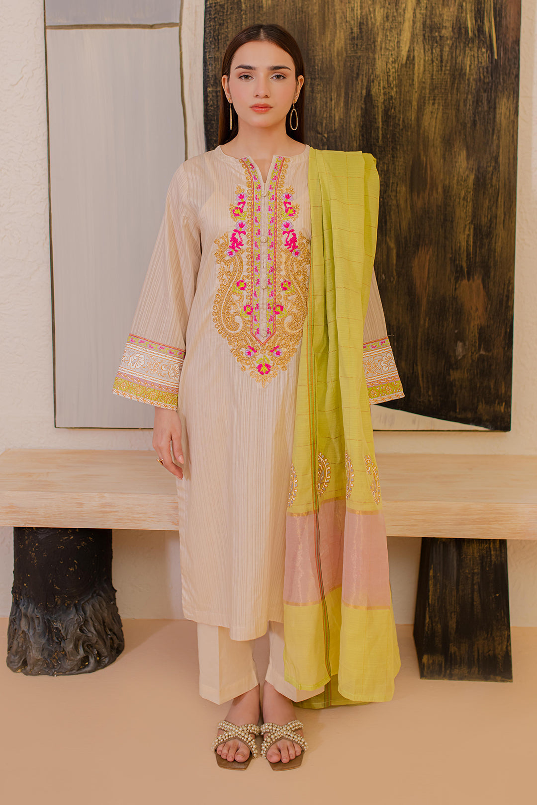 Zellbury | Summer Pret | Embroidered Kurta Dupatta - 1094 - by - Libasekhas UK - Registered Vendor of : Zellbury Women - 100% Original Designer Dresss