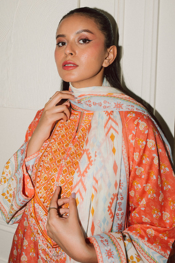 Zellbury | Summer Pret | Embroidered  Kurta Dupatta - 1902 - by - Libasekhas UK - Registered Vendor of : Zellbury Women - 100% Original Designer Dresss