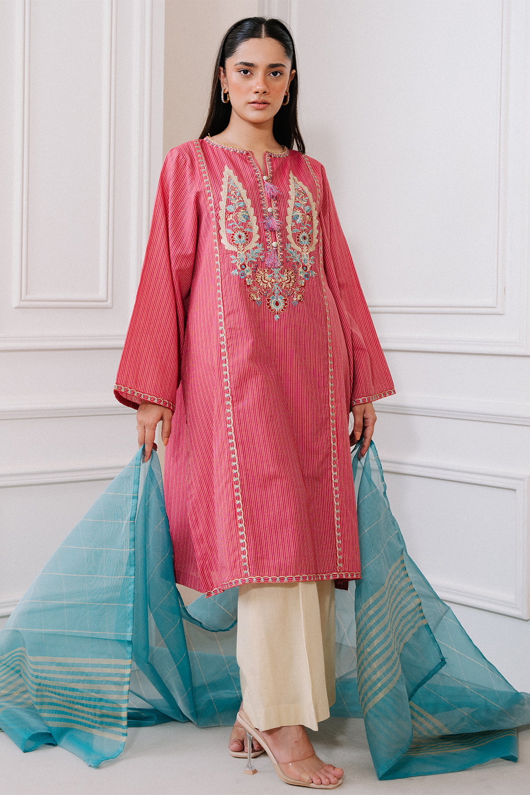 Zellbury | Summer Pret | Embroidered Kurta Dupatta - 1983 - by - Libasekhas UK - Registered Vendor of : Zellbury Women - 100% Original Designer Dresss