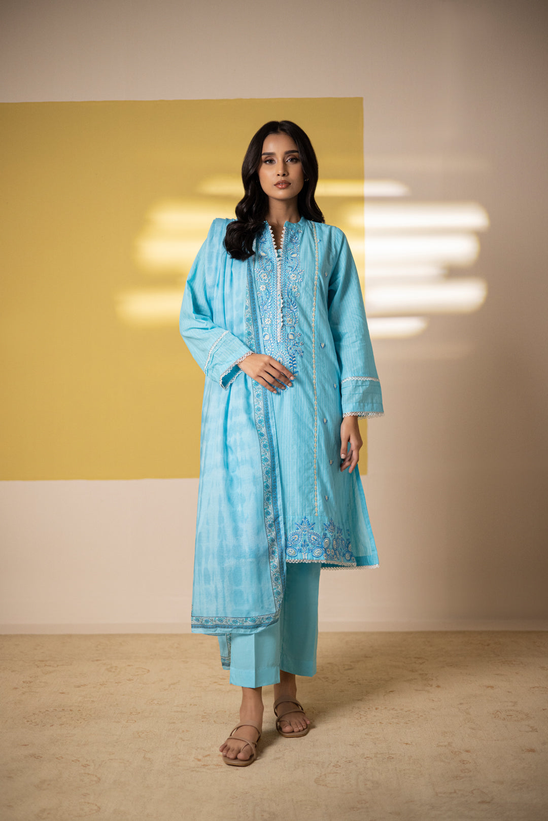 Zellbury | Summer Pret | Embroidered Kurta Dupatta Trouser - 1965 - by - Libasekhas UK - Registered Vendor of : Zellbury Women - 100% Original Designer Dresss