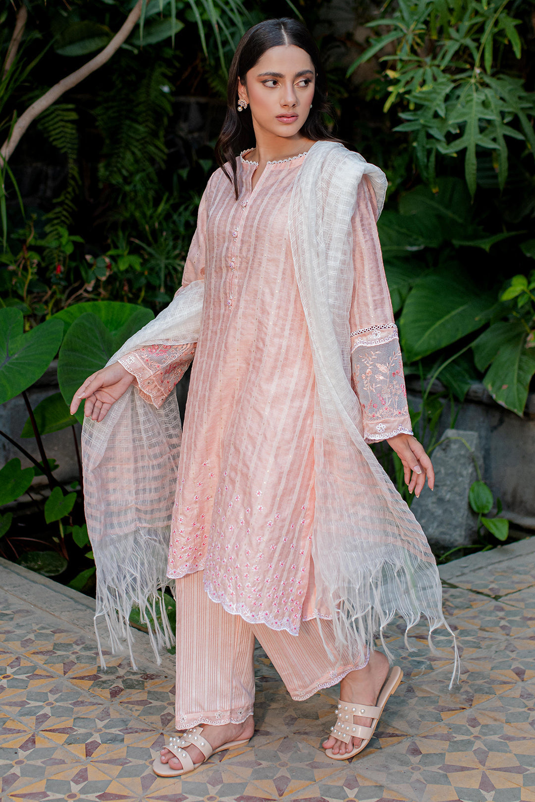 Zellbury | Summer Pret | Embroidered Kurta Dupatta Trouser - 2001 - by - Libasekhas UK - Registered Vendor of : Zellbury Women - 100% Original Designer Dresss