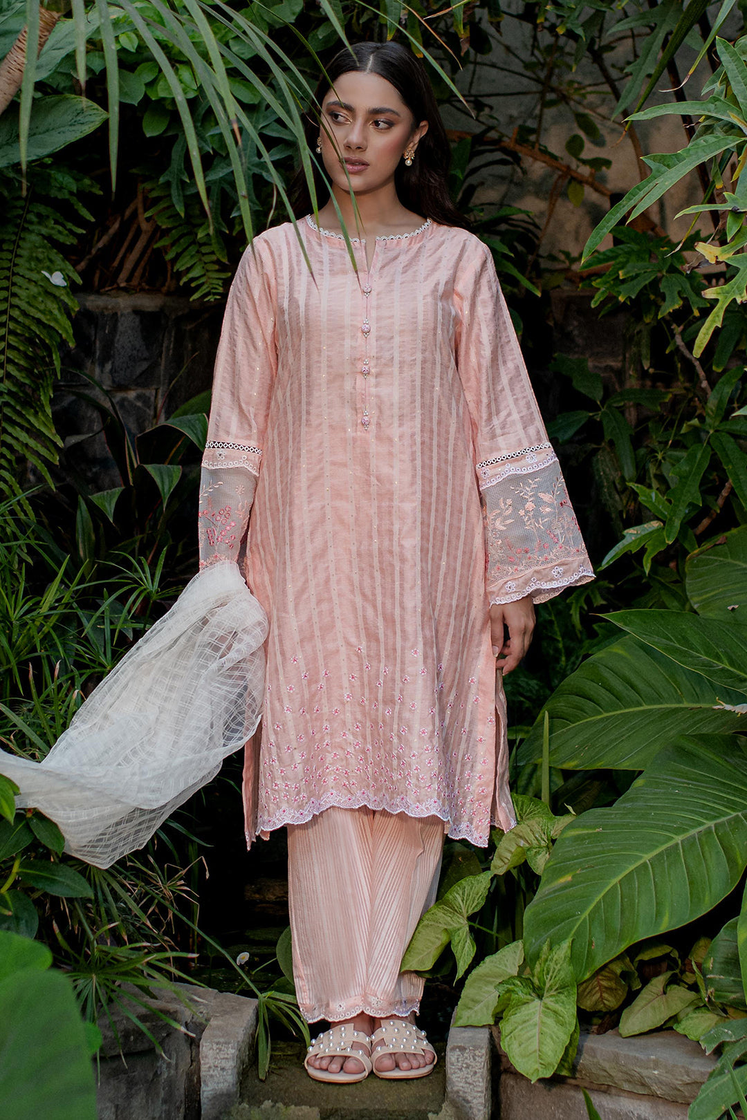 Zellbury | Summer Pret | Embroidered Kurta Dupatta Trouser - 2001 - by - Libasekhas UK - Registered Vendor of : Zellbury Women - 100% Original Designer Dresss