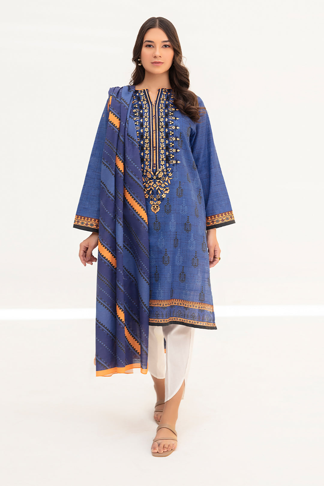 Zellbury | Winter Pret | Kurta Dupatta - 0755 - by - Libasekhas UK - Registered Vendor of : Zellbury Women - 100% Original Designer Dresss